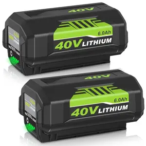 2 Packs Battery Replacement for Ryobi 40V Battery 6.0Ah OP4040 OP4026 OP4030 OP4050 OP4060A 2 Packs Battery Replacement for Ryobi 40V Battery 6.0Ah OP4040 OP4026 OP4030 OP4050 OP4060A