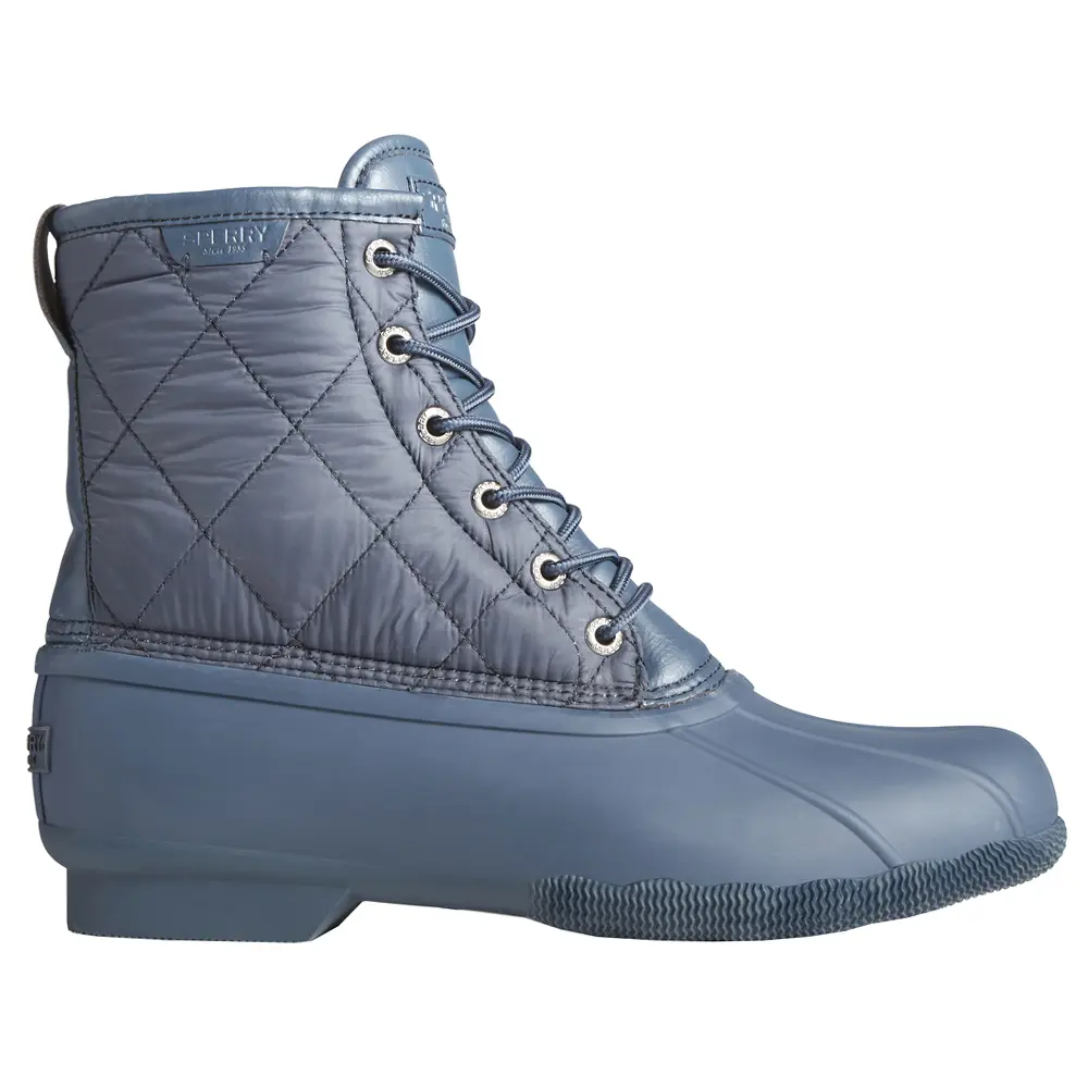 Sperry Mens Saltwater Quilted Round Toe Duck Rain Casual Boots Ankle - Blue