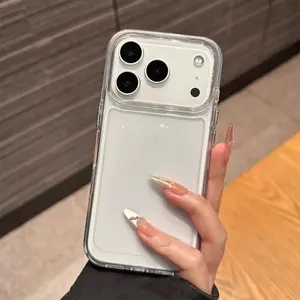 Transparent Acrylic Clear Phone Case For iPhone 17 Pro Max 17 Air 16 15 14 13 12 11 Plus Pro Max Shockproof Cover