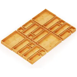 21-  Drawer Organizer Storage Boxes Set,  Tray Junk Drawer Organizers Multi-Use Divider Bins for Kitchen, Bathroom, Office Desk and Makeup Organization (21 Pack, )