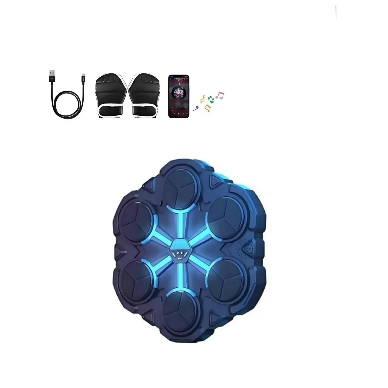 Smart Bluetooth-compatible Boxing Machine, Wall Mounted Boxing Mat, Music Boxing Target, Home, Indoor, and Gym Boxing Music, Exercise Coordination