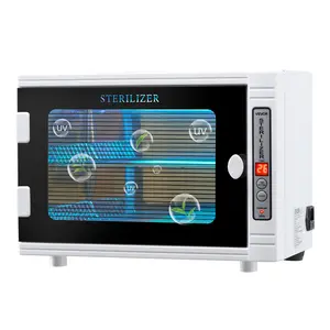 VEVOR Nail Tool Cleaning Machine, 12L Large Capacity, Tool Cabinet Cleaner Box with Timer Setting, Tempered Glass Door, 185nm Wavelength, for Labs, Home, Nail Salons, Hair Studios, Beauty Salons