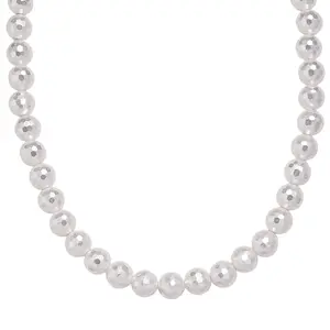 Shop LC White Shell Pearl Necklace in Silvertone 20-22 Inches