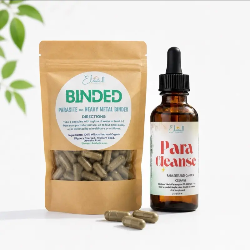 Natural Parasite & Candida Cleanse Supplement with Binder Option