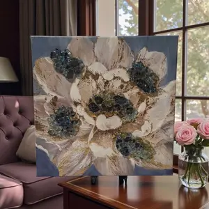 Hand Designed 3D Elegant Crystallized Artwork with Crystals