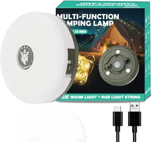 4 in 1 outdoor 10m colored camping string lights, 8 lighting modes, waterproof, Type-C fast charging, portable camping lights, suitable for camping/yard/hiking