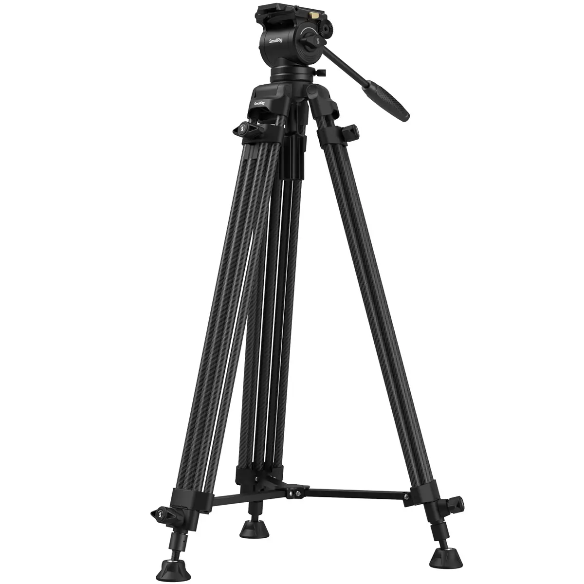 SmallRig AD14 3-Section Heavy-Duty Carbon Fiber Tripod with Fluid Head, Black