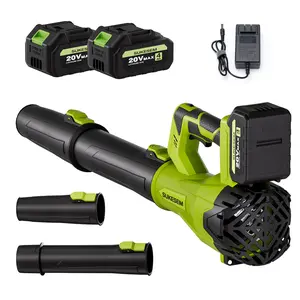 Cordless Electric Leaf Blower & Snow Blower, 26000 RPM High Power, 2×4.0Ah Batteries, Lightweight Portable Design for Efficient Leaf & Snow Clearing