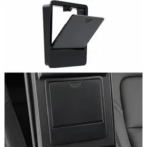 Key-type armrest hidden storage box - Extra storage space accessory - Suitable for the center console storage box of Tesla Model 3 and Model Y - Tesla accessory - Car Console Organizer - Car Armrest Box (not applicable to the new Model 3/Y)