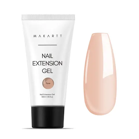 Makartt Poly Nail Gel 50ML Nude Gel Builder,not include nail form,for Nail Extension Trending Gel Stylish Elegant Gel Colors Molding Gel Nail Extension Manicure Hard Gel for Nails-French Press Nail, Gel Nail Polish, Nail Art, Polygel Nail, Tube, Smooth, S
