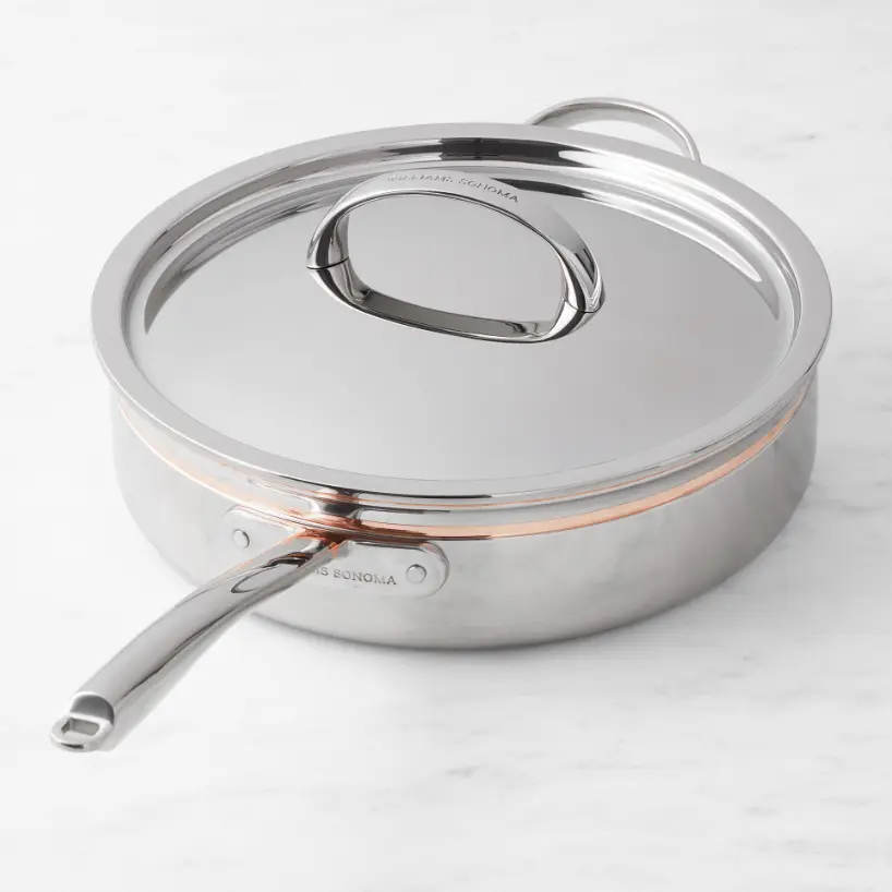 Williams Sonoma Signature Thermo-Clad Copper Pro Saute Pan, 4.5-Qt.