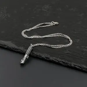 Galactic Saber Necklace Collection | DV & OBI Style Light-Saber Pendant Jewelry | Premium Metal Sci-Fi Weapon Neck Chain | Unique Gift for Fans & Cosplay (Ages 12+)