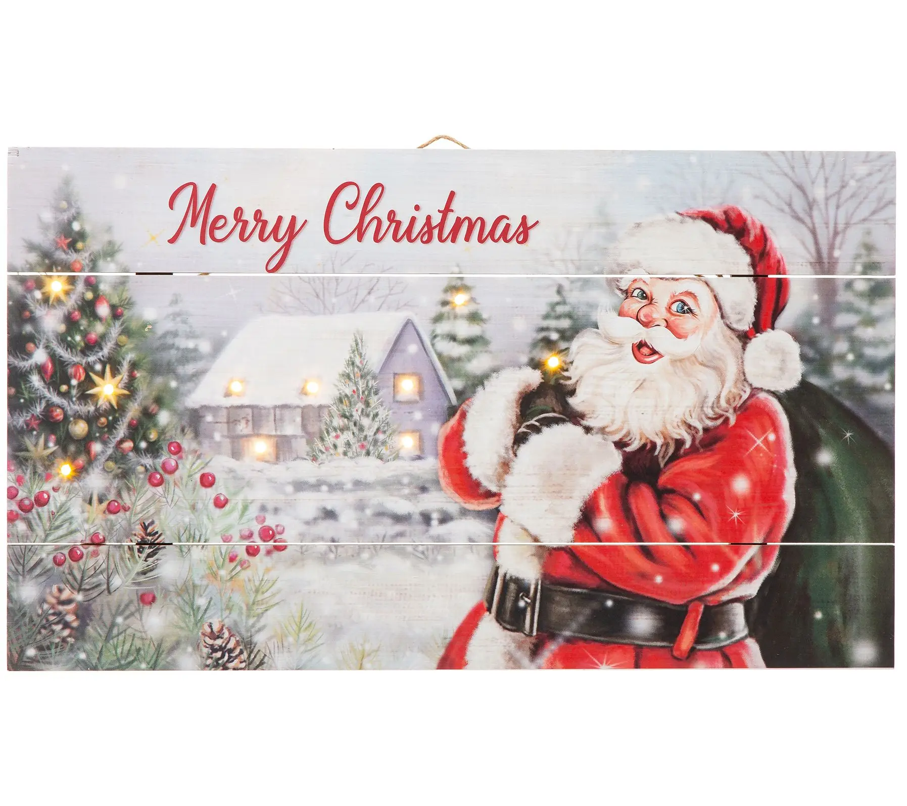 Glitzhome 24" LED Lighted Christmas Wall Picture Decor