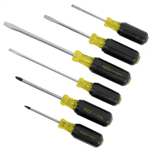 Stanley Hand Tools 6 Piece Vinyl Grip Slotted & Phillips Screwdriver Set 66-565
