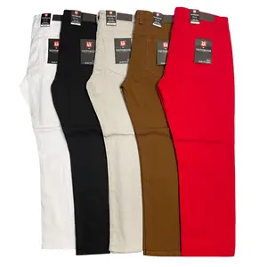 Men's Stretch Colored Slim Fit Jeans Straight Leg Pants Menswear