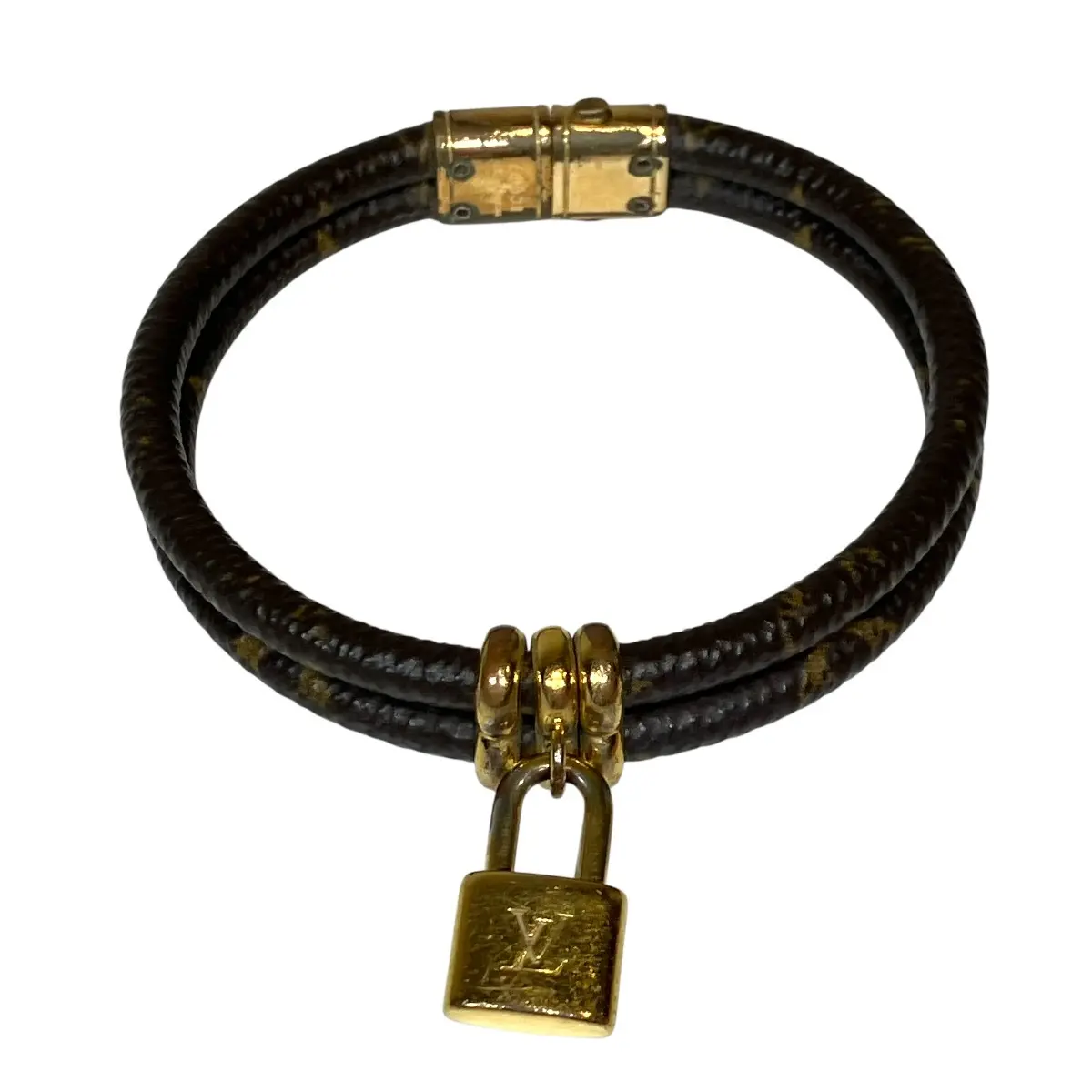 Pre-owned Louis Vuitton Canvas Small Leather Goods Keep It Twice Monogram Bracelet