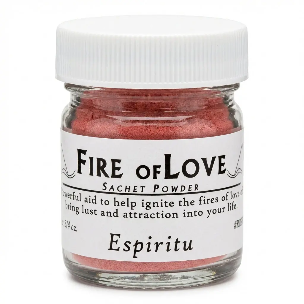 Fire of Love Sachet Powder — 3/4oz Hoodoo Passion &amp; Attraction Formula