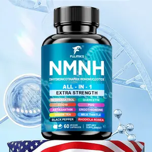 FULIMIKS NMNH 1000mg (Dihydronicotinamide Mononucleotide) NAD Supplement to Boost NAD Levels as We Age, for Anti-Aging, Energy, Immune, Focus - 60 Count Capsules