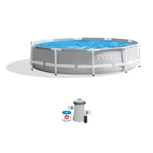 Intex 10ft x 30 in Prism Frame Above Ground Pool Set with Filter Pump