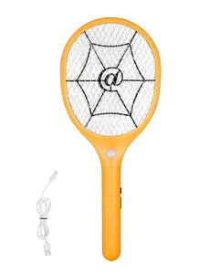 VEVOR Electric Fly Swatter, Electronic Mosquito Zapper Racket with 3-Layer Mesh, 500mAh Rechargeable Battery, Powerful Fly Killer for Home, Patio (Indoor & Outdoor Use, Yellow & Black)