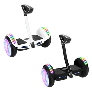 Explorinox 10 Inch Electric Self-balancing Scooter with LED Lights, Adjustable Height, Dual Control Design, Off Road & All Pavement Use