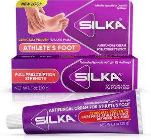 SILKA Anti-Fungal Cream, Single Pack,  Clinical Anti-Fungus Foot Treatment, Jock Itch & Ringworm Remedy, Maximum Strength, Fast-Acting Relief from Itching & Burning, Healing, Healthcare, Therapeutic 1 Oz - 1 Pack