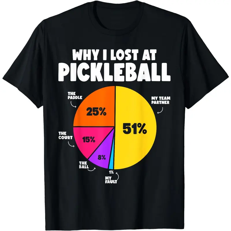 Funny Pickleball Why I Lose At Pickleball Design Unisex T-Shirt