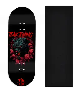 Heat Transfer Graphic Wooden Fingerboard Deck, Design Contest 2024 Winner, fbb_ok - "Night Fang"