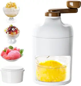 Shaved Ice Machine Snow Cone Machine Manual - Portable Ice Crusher and Shaved Ice Machine with Free Ice Cube Trays - BPA Free