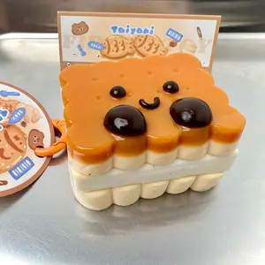 【Buy 3 get 1 free】Cookie Man taba squishy slime squishies tabba squishies kidstoysFood-Grade Silicone Slow-Rising Rebound Squishy Fidget Toys for Stress Relief - Soft Squeeze Toys with Thick Creamy Slime Texture, Handmade Non-Toxic Sensory Toys