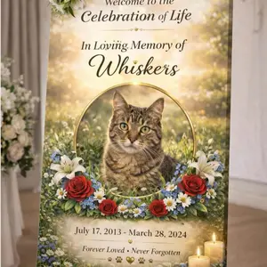 Cat Memorial Canvas 16x20 | Forever Loved Never Forgotten