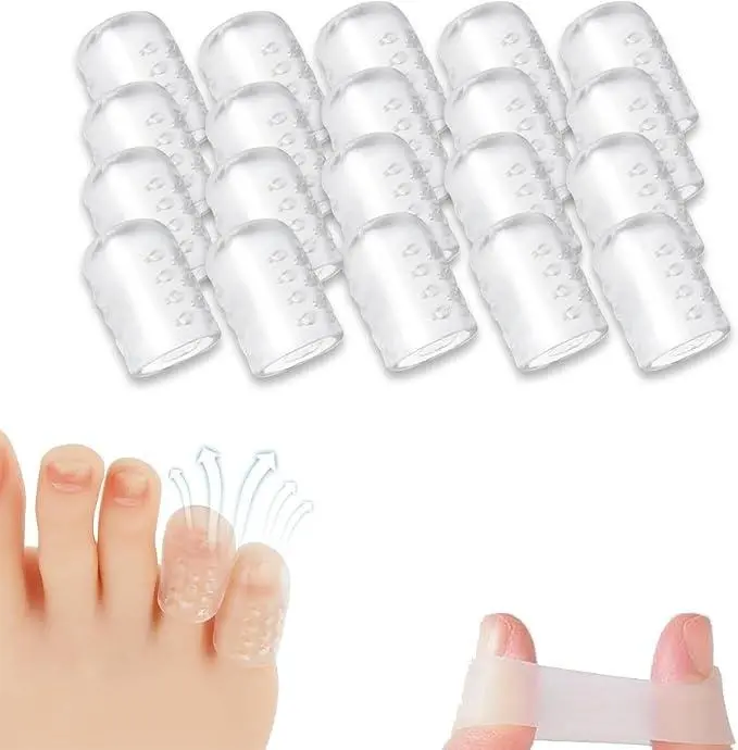 Silicone Anti-Friction Toe Protector, 30 Pcs Gel ToeProtectors Breathable Toe Covers, Soft Clear Little Guardsfor Men Women, Unique gift
