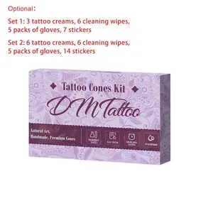 Tattoo Set Hand-Painted Paste Set Tattoo Paste Plant Temporary Hand-Painted Waterproof Body Paint Henna Cones