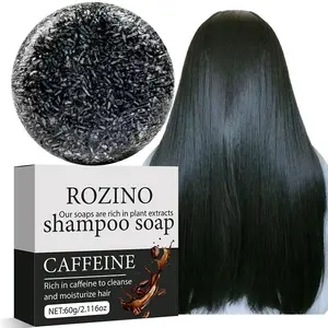 Caffeine Shampoo Soap, Natural Plant Extract Formula Scalp Revitalizing Shampoo Deep Cleansing Scalp Strengthens Hair Roots & Reduces Hair Loss Shampoo Soap, Hair Care & Styling Product