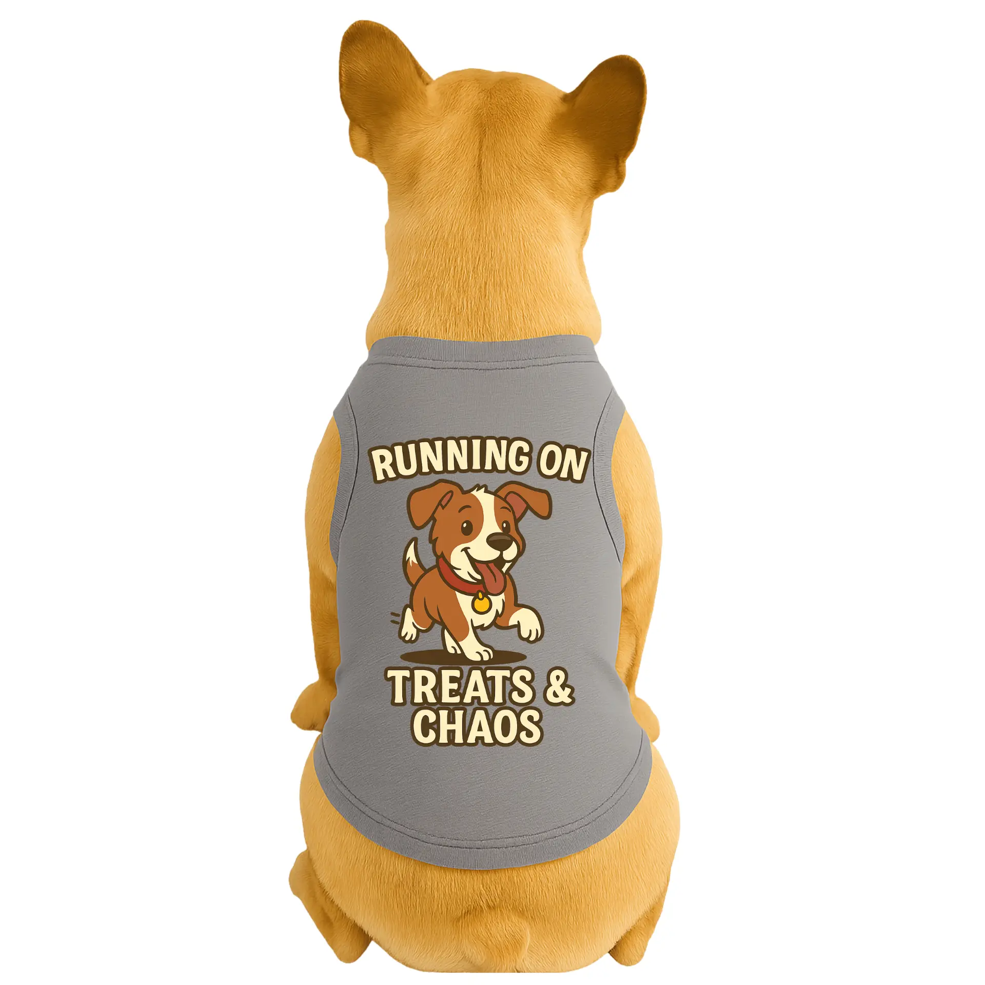 Diva Dog Running on Treats & Choas Shirt