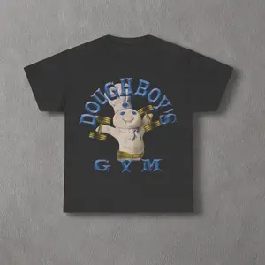 Vintage 1996 Pillsbury Doughboys Gym T-Shirt - Men's Casual Crew Neck T-Shirt, Machine Washable, Vintage Graphic Design, Men's Gifts