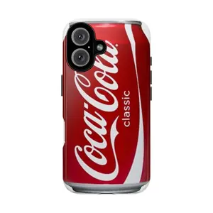 Coca-Cola Classic Phone Case for iPhone, Red Soda Can Design Slim Protective Cover, Retro Drink Case
