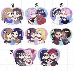 Yuri Anime Acrylic Keychain - Utena anthy Mizisua Shiznat Korrasami Homura Madoka CaitVi, cute, Perfect for keys, bags, or as a gift