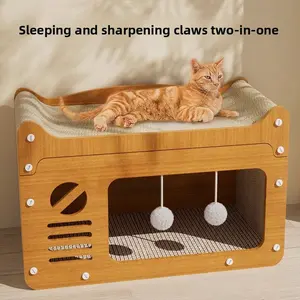 Universal Warmth Pet Sofa Bed Cozy Cat Apartment House With Desk Pets Classroom Toys Pet Product Tool For Small Animals