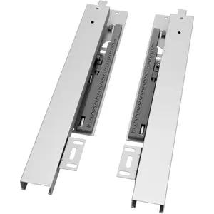 16" Undermount Drawer Slide, Push to Open, Bottom Mounted & Bottom Support, 88 lb Load Capacity, 3-Fold Full Extension, Non-Detachable, Invisible Drawer Slies,1 Pair(2-Pack)