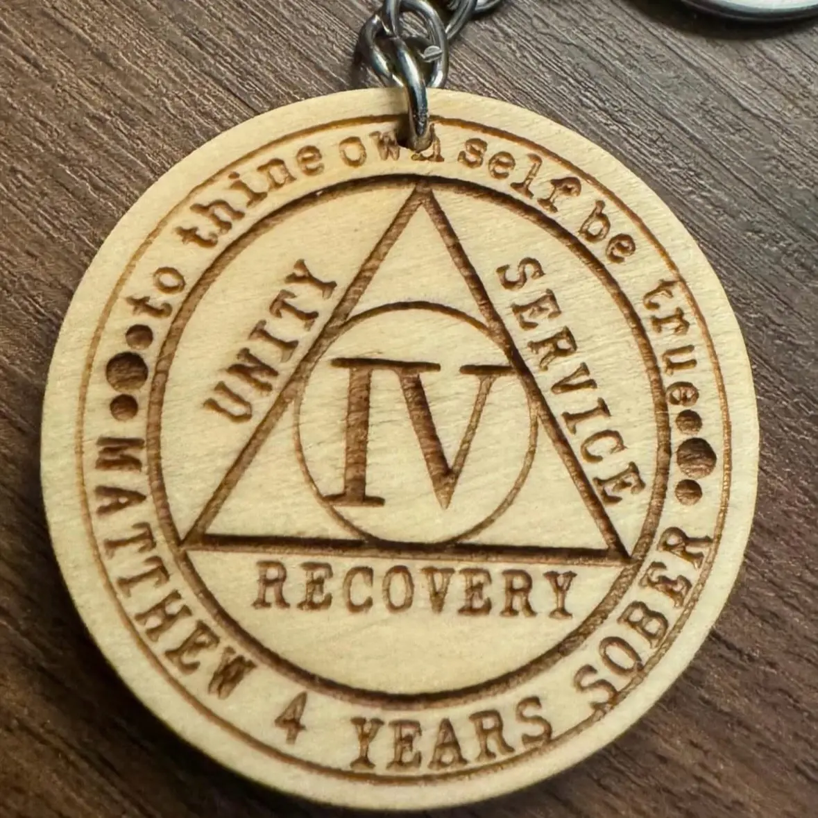Aa Keychains Personalized Sobriety Recovery Anniversary Medallion Keychain - Perfect ...