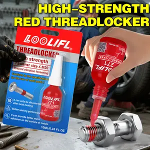 Blue Gel Thread Lock & Screw Glue, 10ML X 3 Pieces (0.33oz), Prevents Loosening and Corrosion, Ideal for Bolts Nuts Fasteners