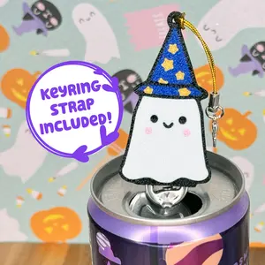 Tab Buddies Ghost Wizard Soda Can Tab Opener with Keychain strap - Unique Accessibility Halloween Ghoul Present Gift for sore hands, arthritis, therapy