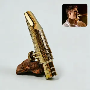 Tenor Saxophone Mouthpiece with Cap and Ligature, Brass Metal Bb tenor Sax Mouthpieces 5 6 7 8 for Saxophone Musician Professionals Beginners Concert Band trumpet drums alto saxo ph hne flutetrumpet tuba player brand news axophone pick holder  clarinet