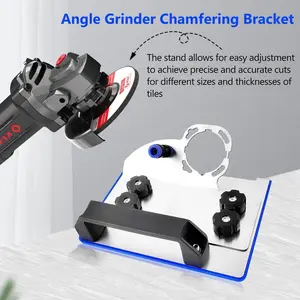 45 Degree Tile Corner Rounding Tool with Base Plate, 100 Type Angle Grinder Stand for Ceramic Stone Cutting, Durable and Easy to Use