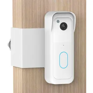 Anti-Theft Doorbell Mount for All-New Video Doorbell, No-Door Mount for Rentals & Use, Sensor Door Bell Kits (White)