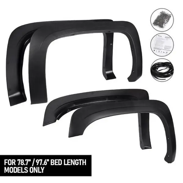 Factory Style Fender Flares Fit For 07-14 Chevy Silverado 1500 2500HD 3500HD Factory Style Fender Flares Fit For 07-14 Chevy Silverado 1500 2500HD 3500HD