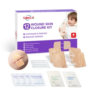 SIMELO Wound Skin Closure Kit (12-Piece Set, Includes 2 Zip Skin Closure Devices) – Stitchless & Painless Alternative to Stitches, Adjustable Tension, All-in-One First Aid Kit for Cuts & Wounds