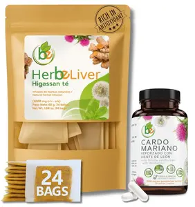 Liver Support Combo – Milk Thistle Capsules + Herbal Detox Tea (Cardo Mariano, Turmeric, Dandelion, Boldo & Cuachalalate) – Natural Liver & Antioxidant Support – 100% Vegan, Non-GMO – by BexpertsUSA