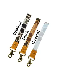 Wrist Lanyard - Available in Original, Duck and Coastal Camo - .75" x 6" with 1" Split Key Ring